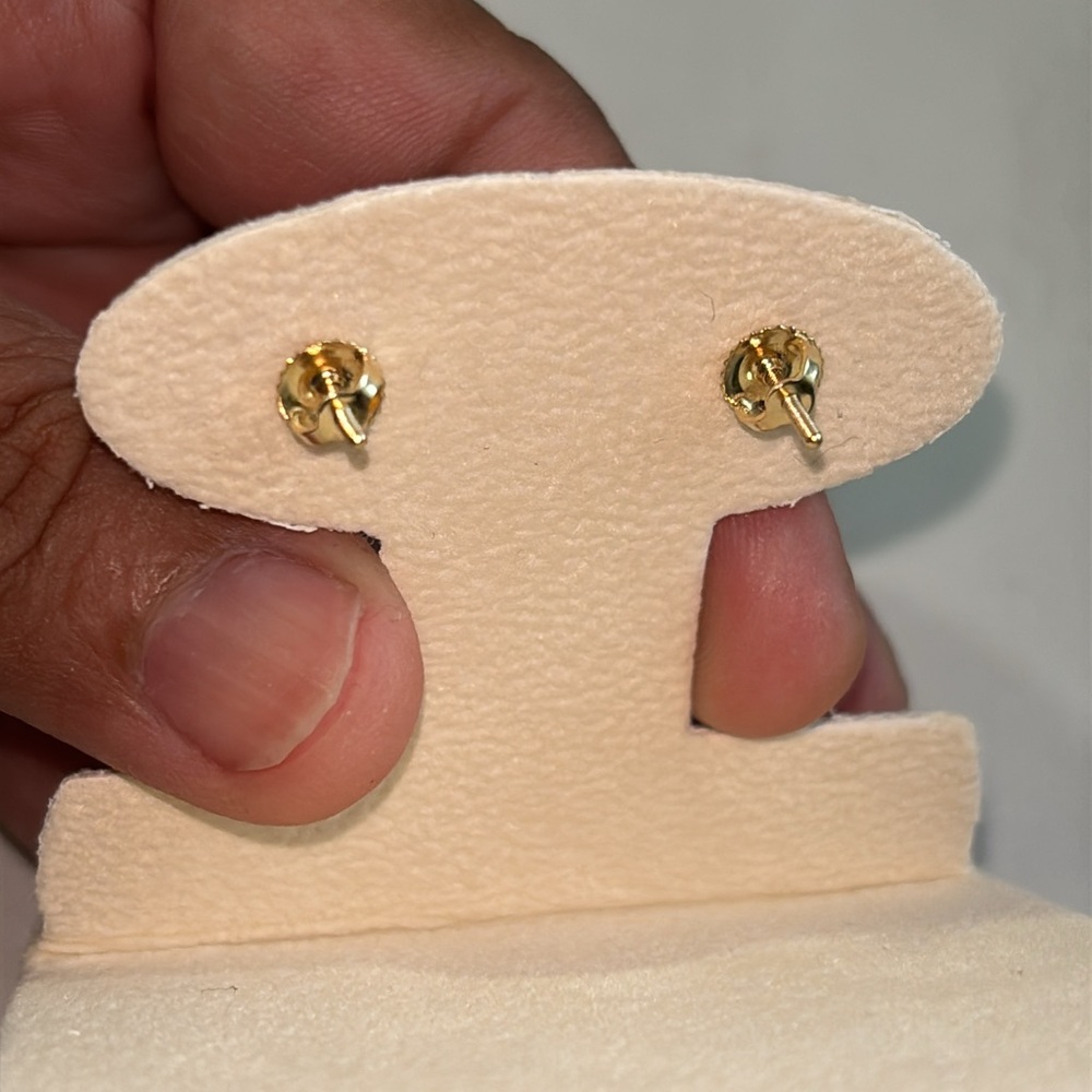Angara 14k Gold Diamond Cross Earrings - Picture 6 of 10
